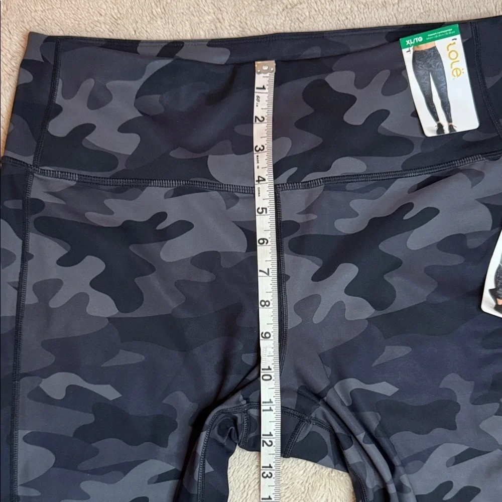 NWT Lole Women's Grey Camouflage Leggings XL Black Grey - Picture 5 of 12